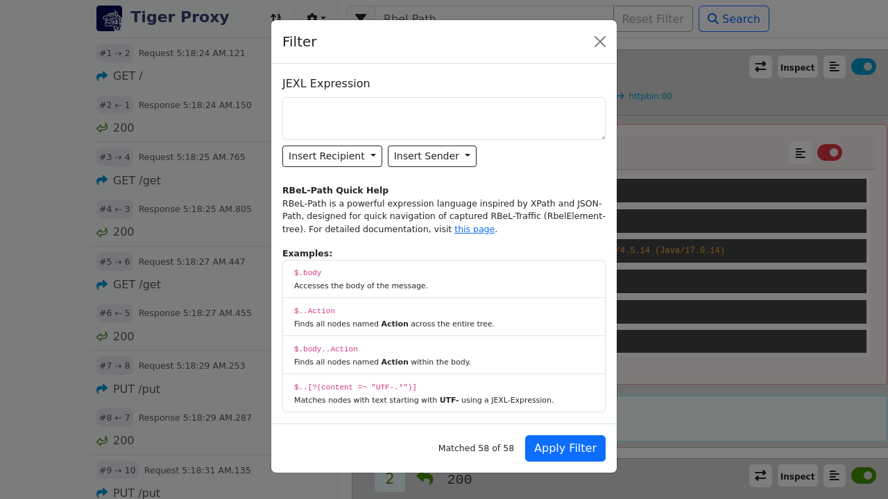 webui filter open